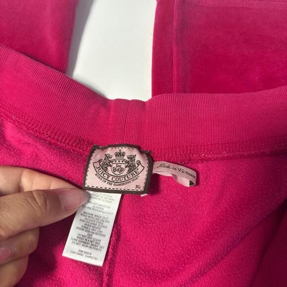 Y2K Vintage Juicy Couture Wide Leg Velour Track Pants - Picture 4 of 7